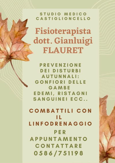 Campagna di prevenzione dei disturbi autunnali con il linfodrenaggio manuale